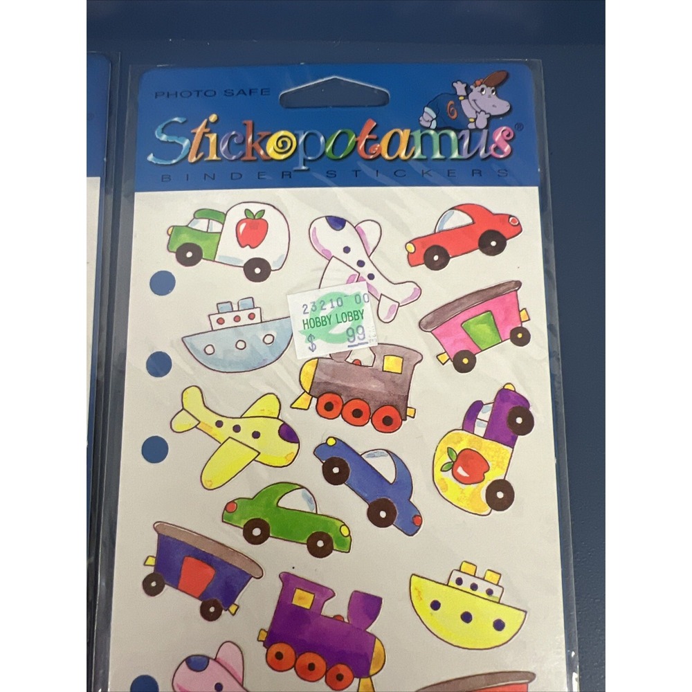 Lot Of 7 Stickopotamus Binder Stickers Numbers Africa Animals Transportation New - Picture 6 of 9